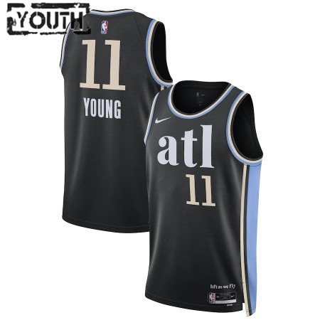 Dres Atlanta Hawks Trae Young Nike 2023-24 City Edition Crno Swingman - Dječji
